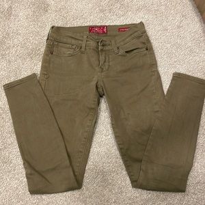 Lucky Brand olive skinny jeans